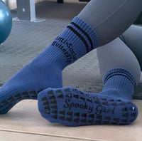 Anti-Social Butterfly Cornflower Blue Grip Socks