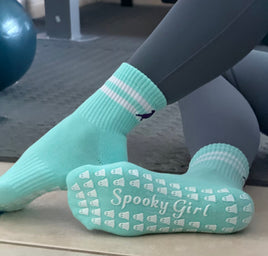 Baby Aqua Blue Grip Socks
