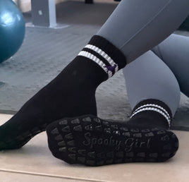 Raven Black Grip Socks