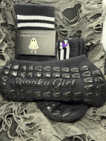 Raven Black Grip Socks