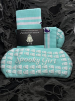 Baby Aqua Blue Grip Socks