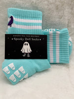 Baby Aqua Blue Grip Socks