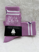It's Ok to be Ok Lilac Purple Grip Socks