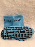 i tried. Baby Blue Grip Socks