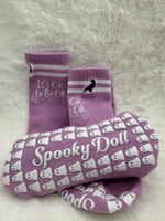 It's Ok to be Ok Lilac Purple Grip Socks