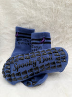Anti-Social Butterfly Wisteria Blue Grip Socks