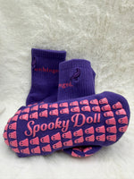 Unhinged. Purple Grip Socks