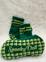 Haunted. Green Grip Socks