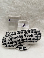 Left Right Light Beige Grip Socks