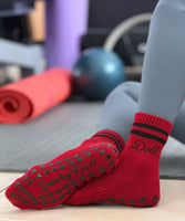 Doll. Crimson Red Grip Socks