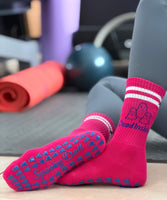 Dead Inside Hot Fuchsia Pink Grip Socks