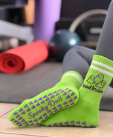 Dead Inside Lime Green Grip Socks