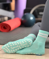 Baby Aqua Blue Grip Socks