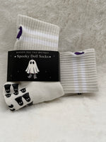 Left Right Light Beige Grip Socks