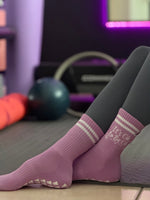 It's Ok to be Ok Lilac Purple Grip Socks
