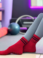 Doll. Crimson Red Grip Socks