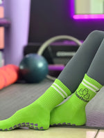 Dead Inside Lime Green Grip Socks