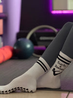 Such A Teaser White Grip Socks