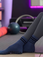 Anti-Social Butterfly Wisteria Blue Grip Socks