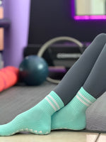 Baby Aqua Blue Grip Socks