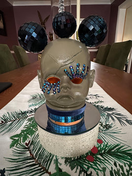 Blue Mirror Ball Disco Queen