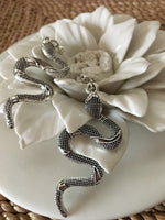 Silver Snake Earrings