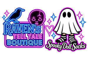 Raven's Tell Tale Boutique Spooky Doll Socks